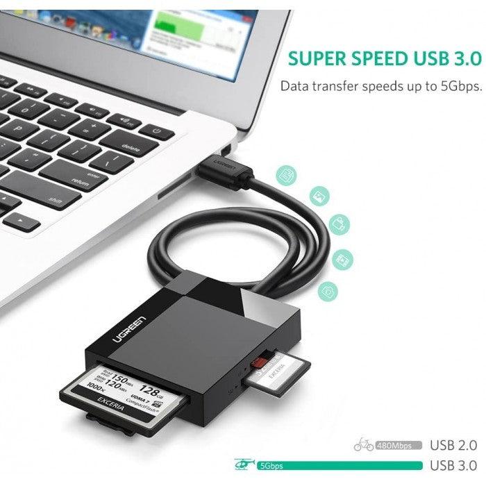 قارئ بطاقات يوجرين USB 3.0 متعدد الاستخدامات 50 سم