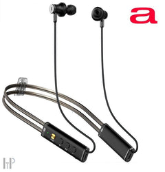 سماعة أيوة ESTBTN-880 اللاسلكية حول الرقبة – إلغاء الضوضاء النشط بعمق 28 ديسيبل، صوت HyperBass بمكبرات 13.6 مم، مقاومة للماء بمعيار IPX4، بطارية تدوم 15 ساعة، بلوتوث 5.0