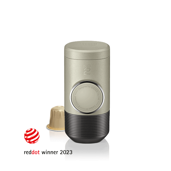 WACACO Minipresso NS2 Portable Espresso Machine for Nespresso Original Capsules, 18 Bar, Hand-Powered – Stone Beige
