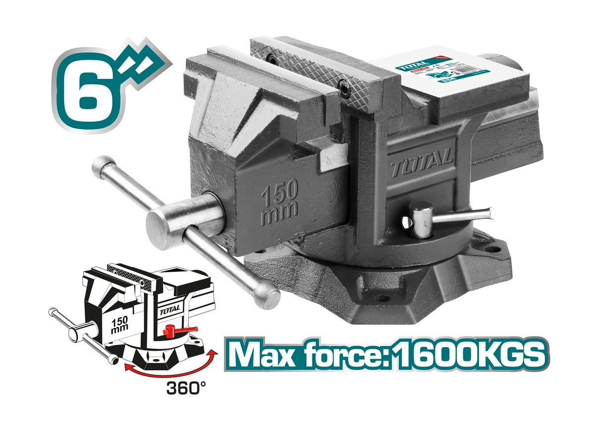 TOTAL Tools THT6166-Bench vise 6"