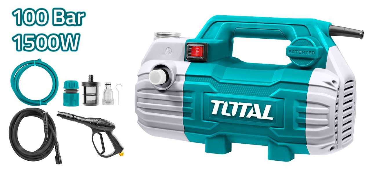 TOTAL High Pressure Washer 100Bar – 1500W TGT11236