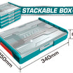 Total 340×250×60mm Stackable Plastic Box – Durable & Space-Saving