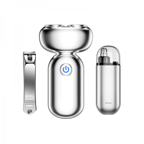 مجموعة ماكينة الحلاقة الكهربائية للرجال من ويوو - فضية