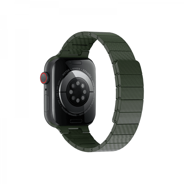 WIWU WI-WB009 سوار ساعة مغناطيسي بنمط ألياف الكربون لساعة IWATCH مقاس 42-49 مم