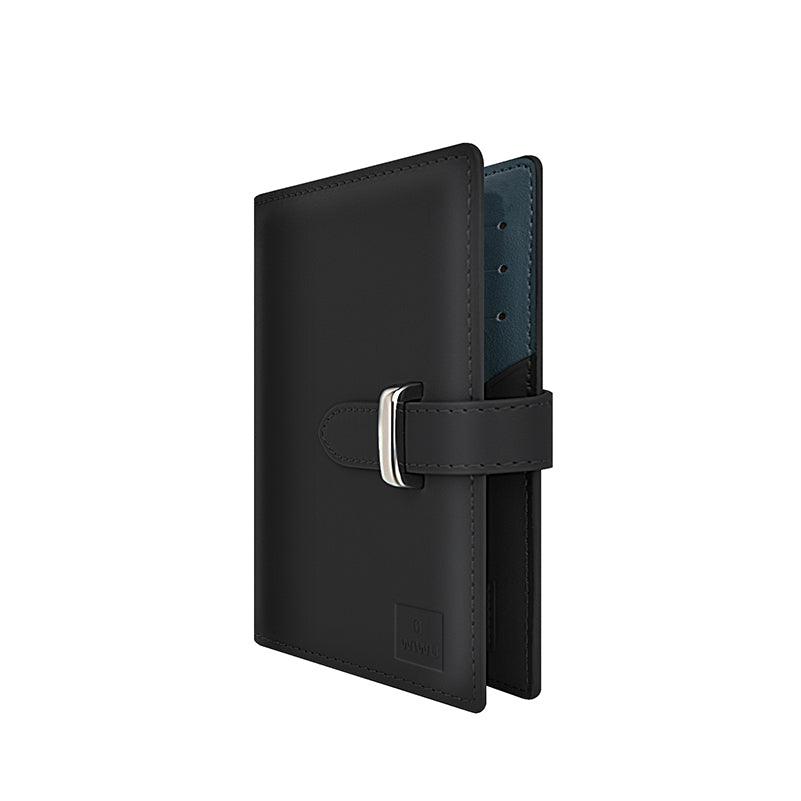 محفظة جواز السفر من ويوو جلد صناعي مقصورة للبطاقات وشريحة سيم