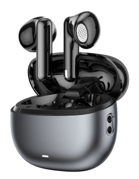 WIWU T38 Wireless Earbuds – Adaptive ANC, Bluetooth 6.0 & 4-Mic ENC, Black