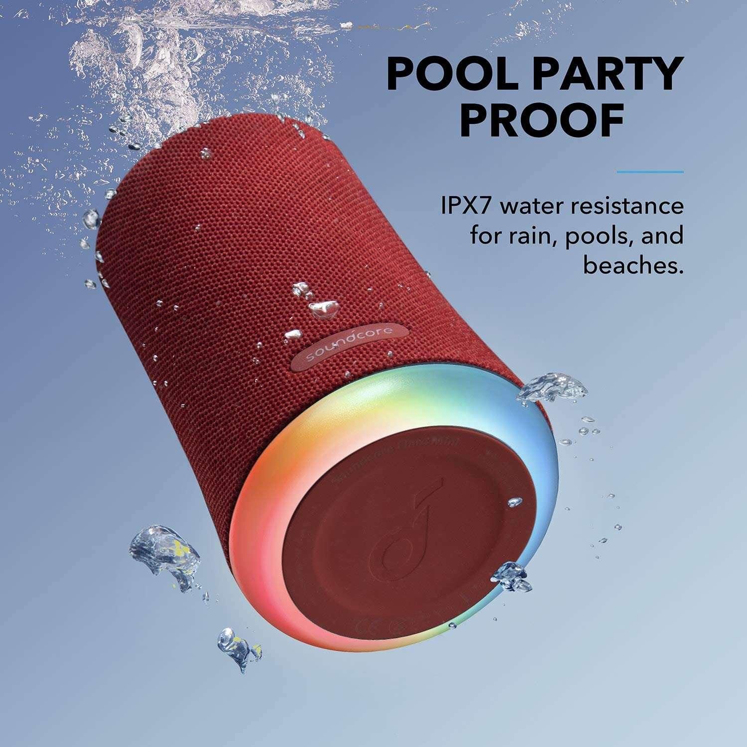 Anker Soundcore Flare Mini 360° Sound & LED Party Lights - Red & Blue