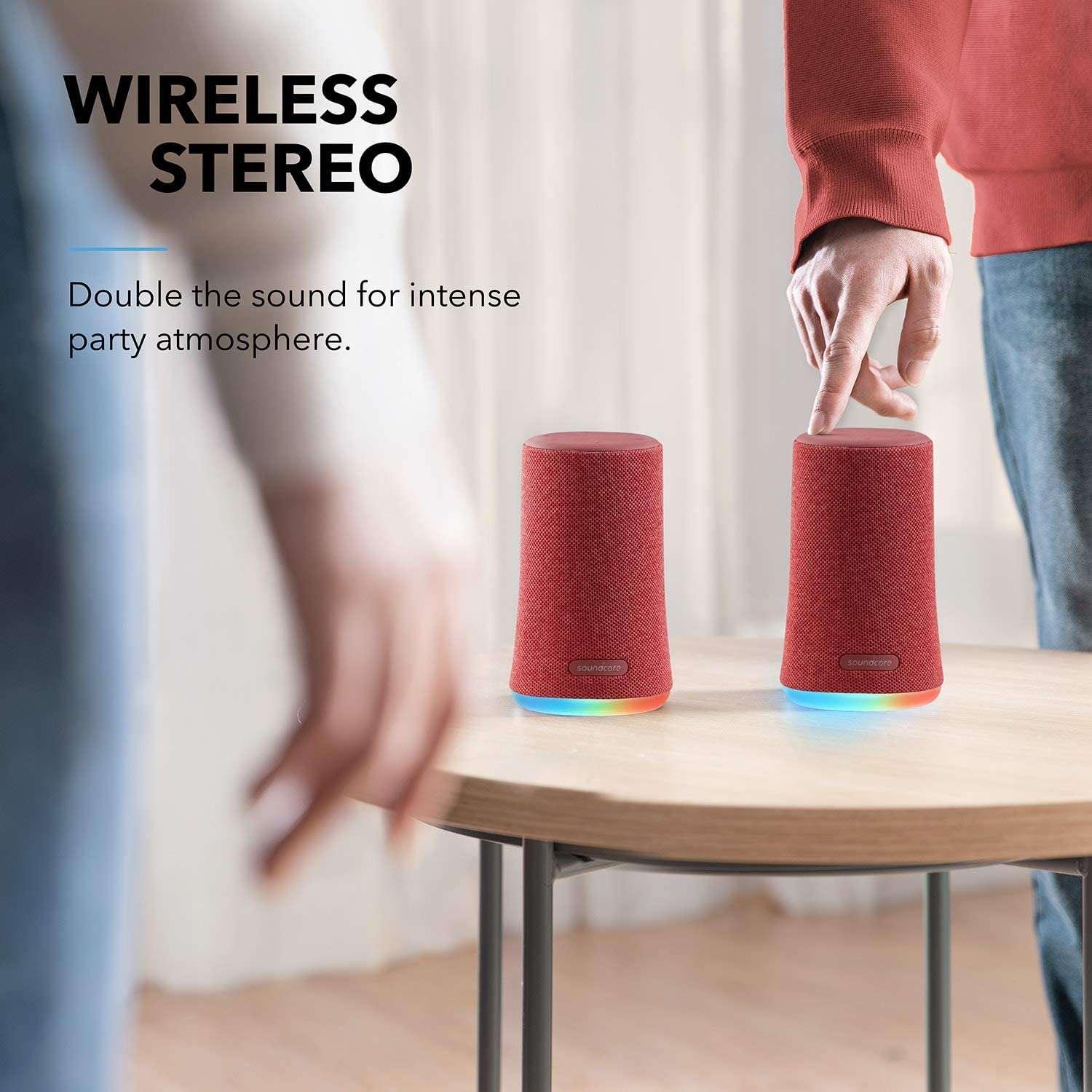 Anker Soundcore Flare Mini 360° Sound & LED Party Lights - Red & Blue