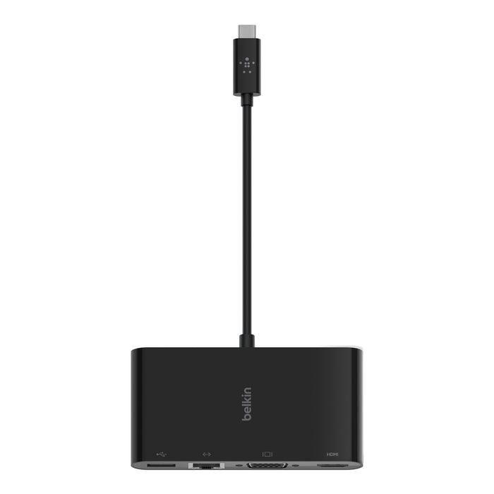 Belkin USB C Multimedia Adapter with Ethernet & 4K HDMI - Black