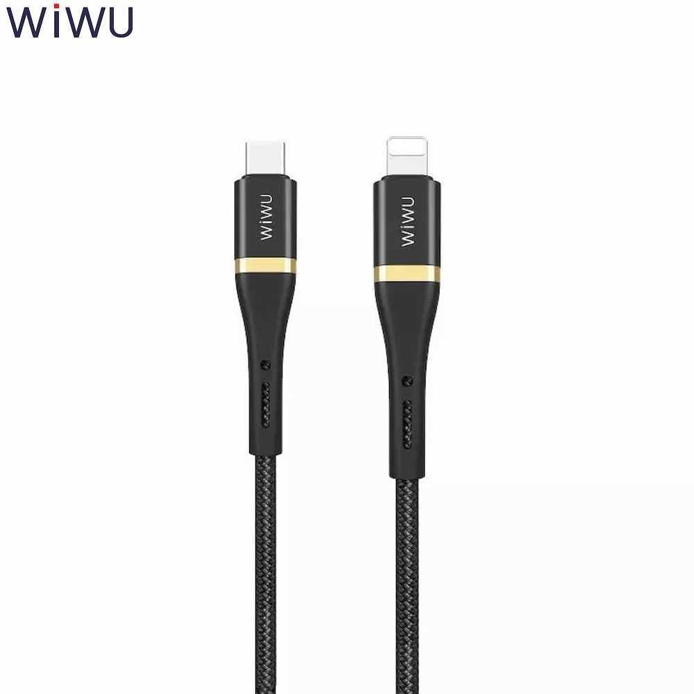 كابل بيانات WiWU ED-103 Elite Lightning بطول 1.2 متر (أسود)
