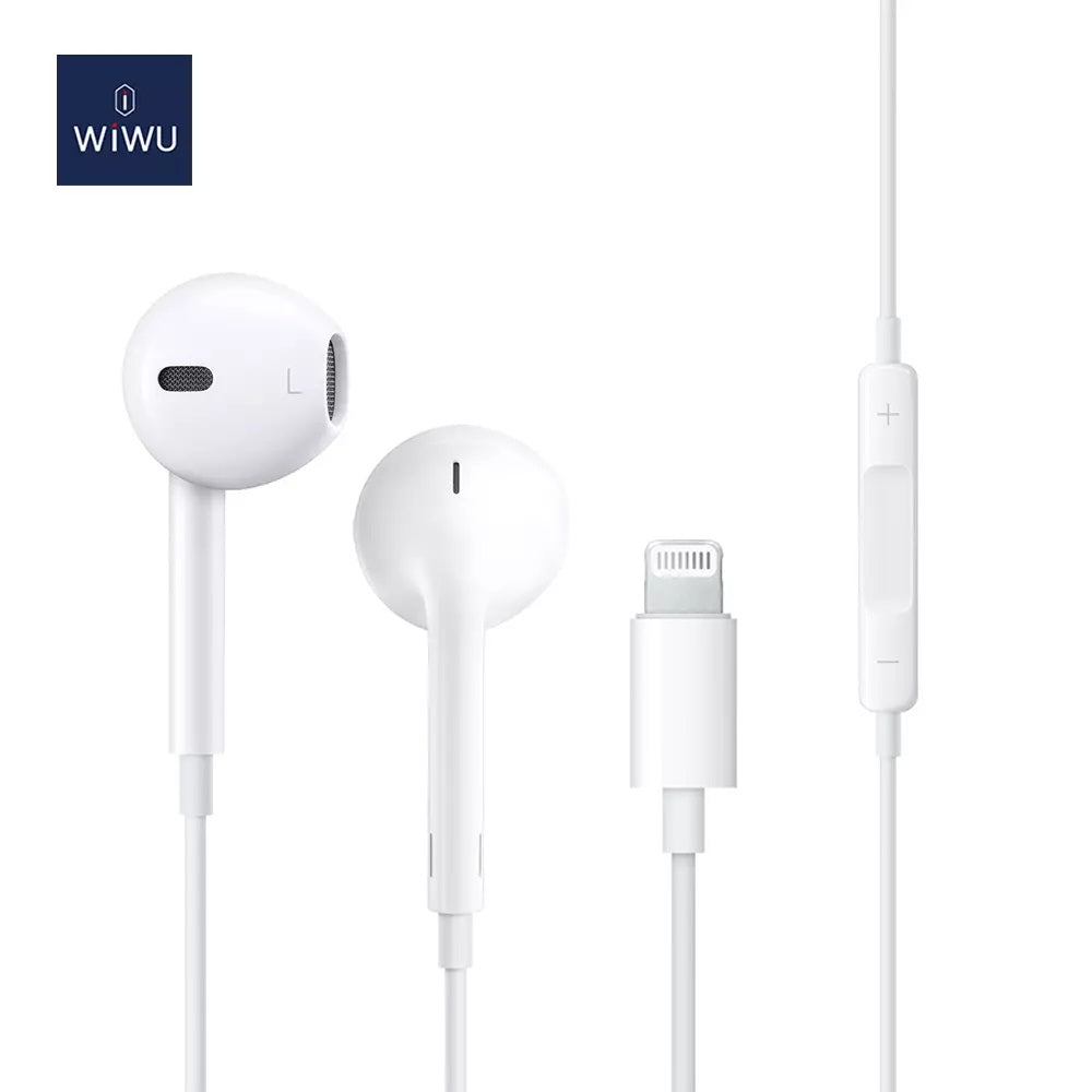 WiWU Earbuds 302 Lightning Connector - White