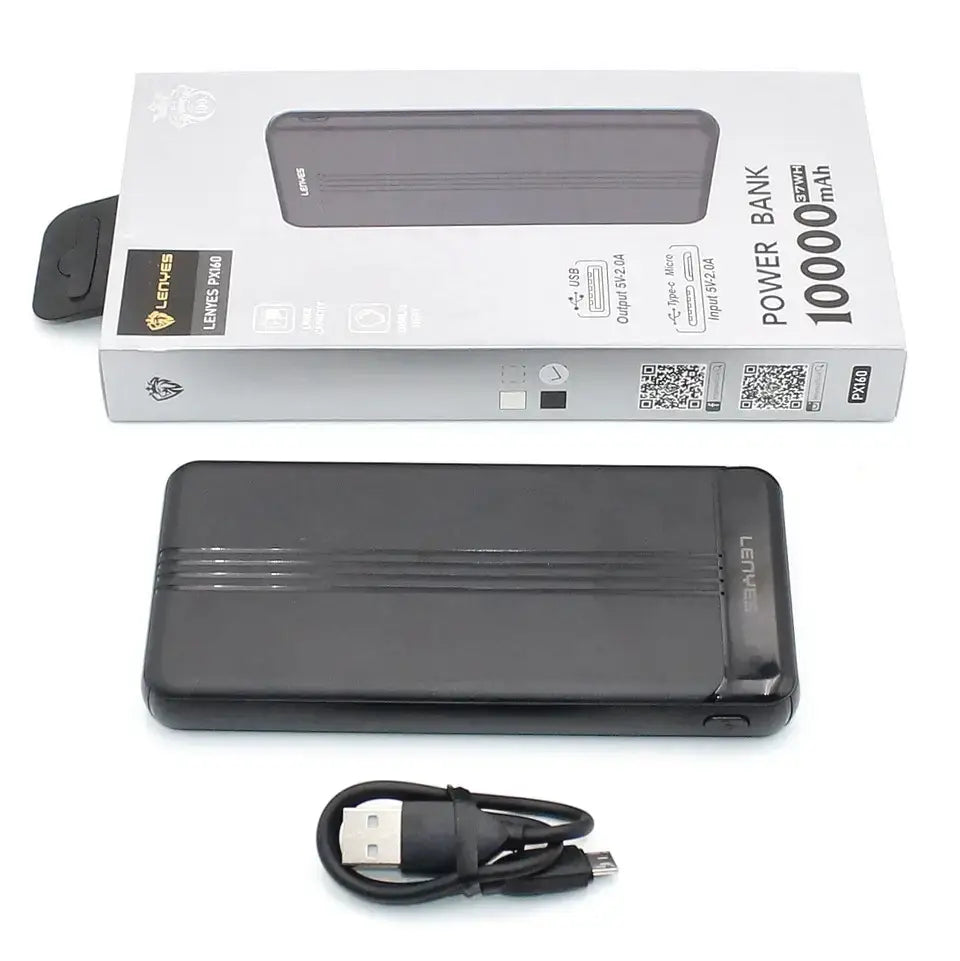 LENYES px-160 10000mah power bank black - JoCell جوسيل