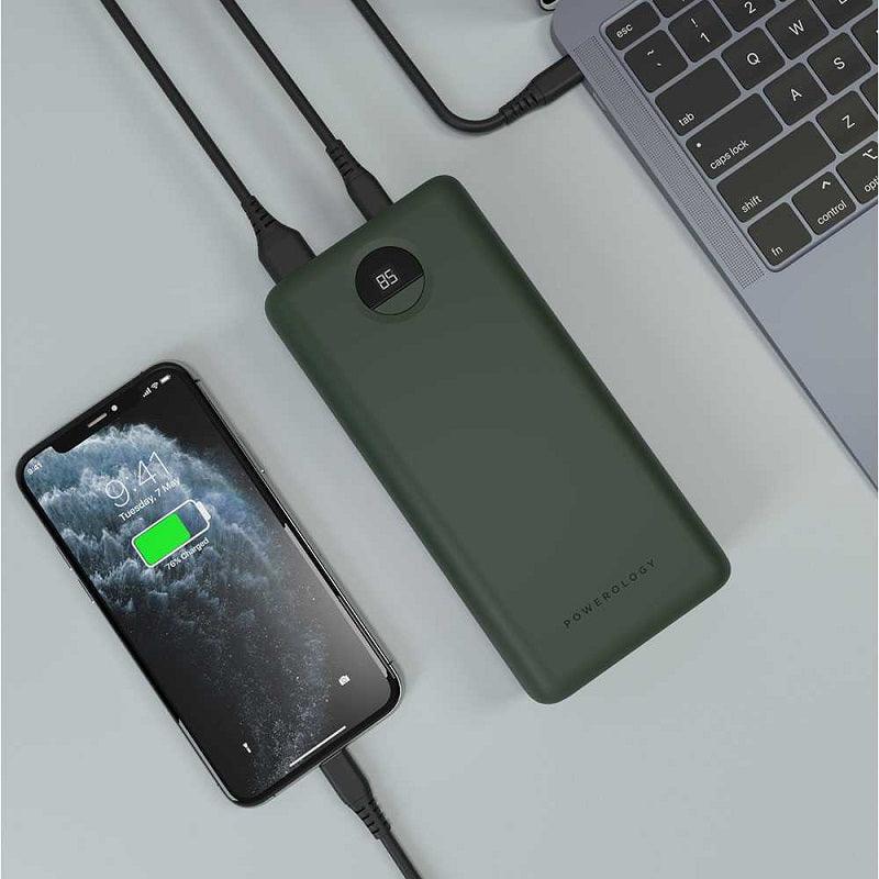 Powerology Quick Charge Power Bank 30000mAh PD 45W - Green