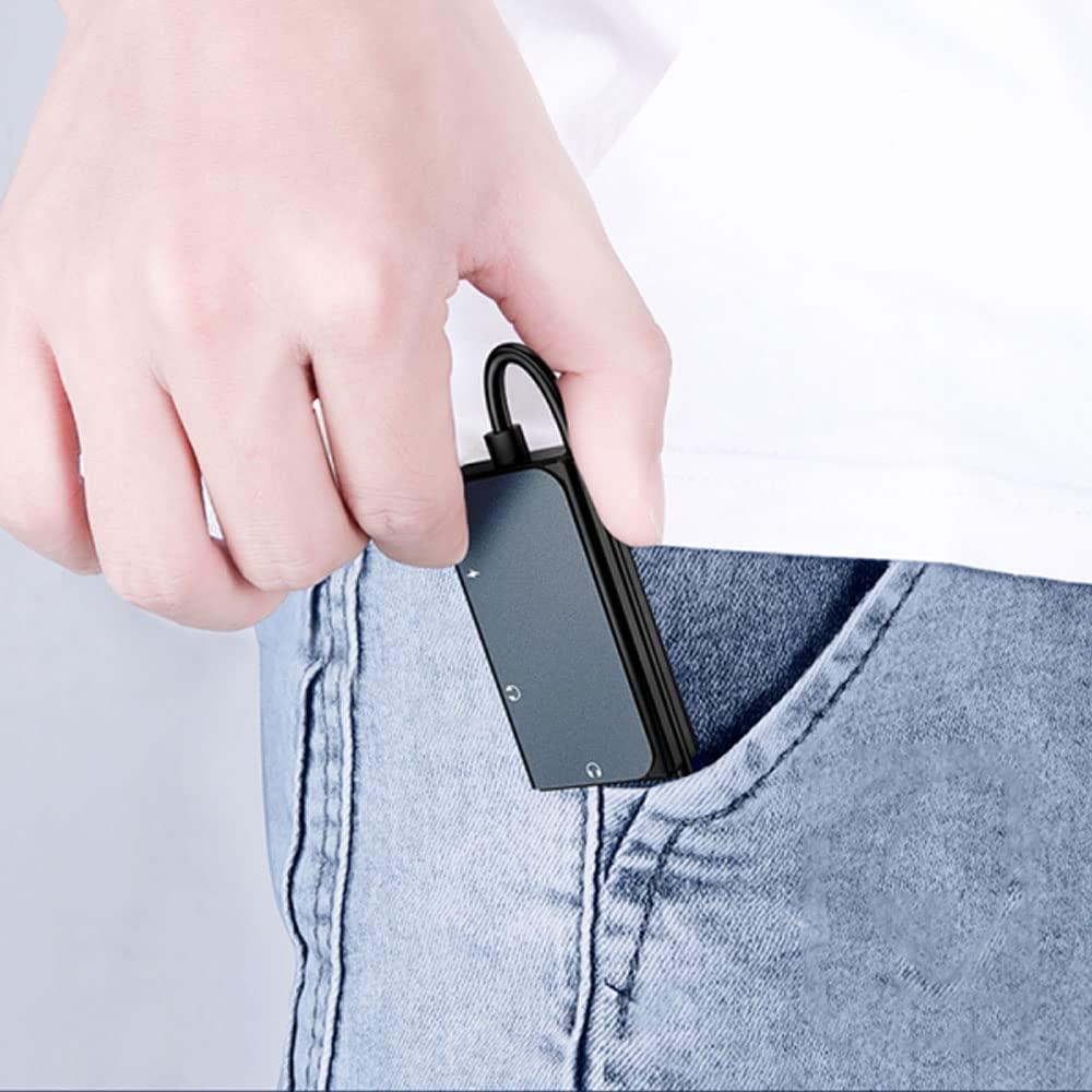 محول صوت ويوو برو من تايب سي إلى تايب سي و3.5 مم - رمادي LT02