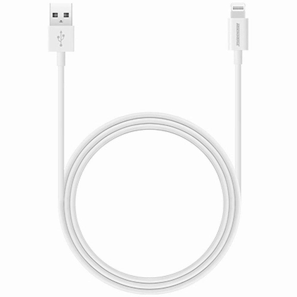 RockRose Ivory AL 2.4A 1M Lightning Cable - MFI, White