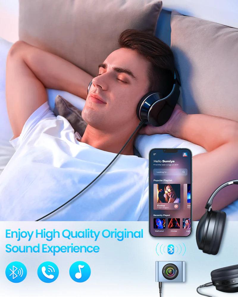 جهاز استقبال بلوتوث لاسلكي من جوي روم للسيارة والمنزل بصوت واضح - أسود