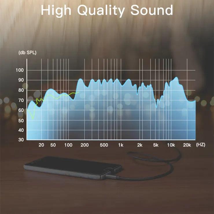 محول صوت يسيدو 3.5 ملم عالي الجودة بطول 1 متر - رمادي