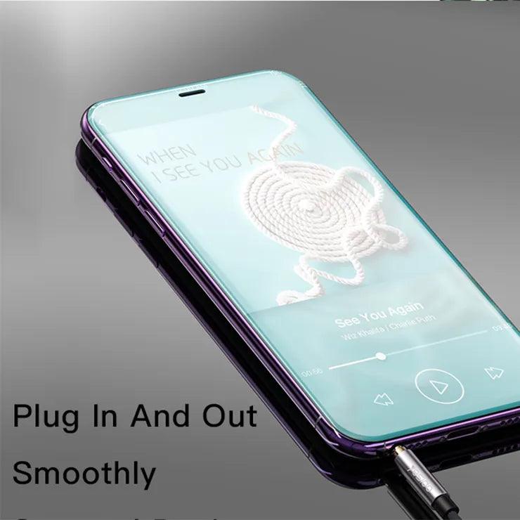 محول صوت يسيدو 3.5 ملم عالي الجودة بطول 1 متر - رمادي