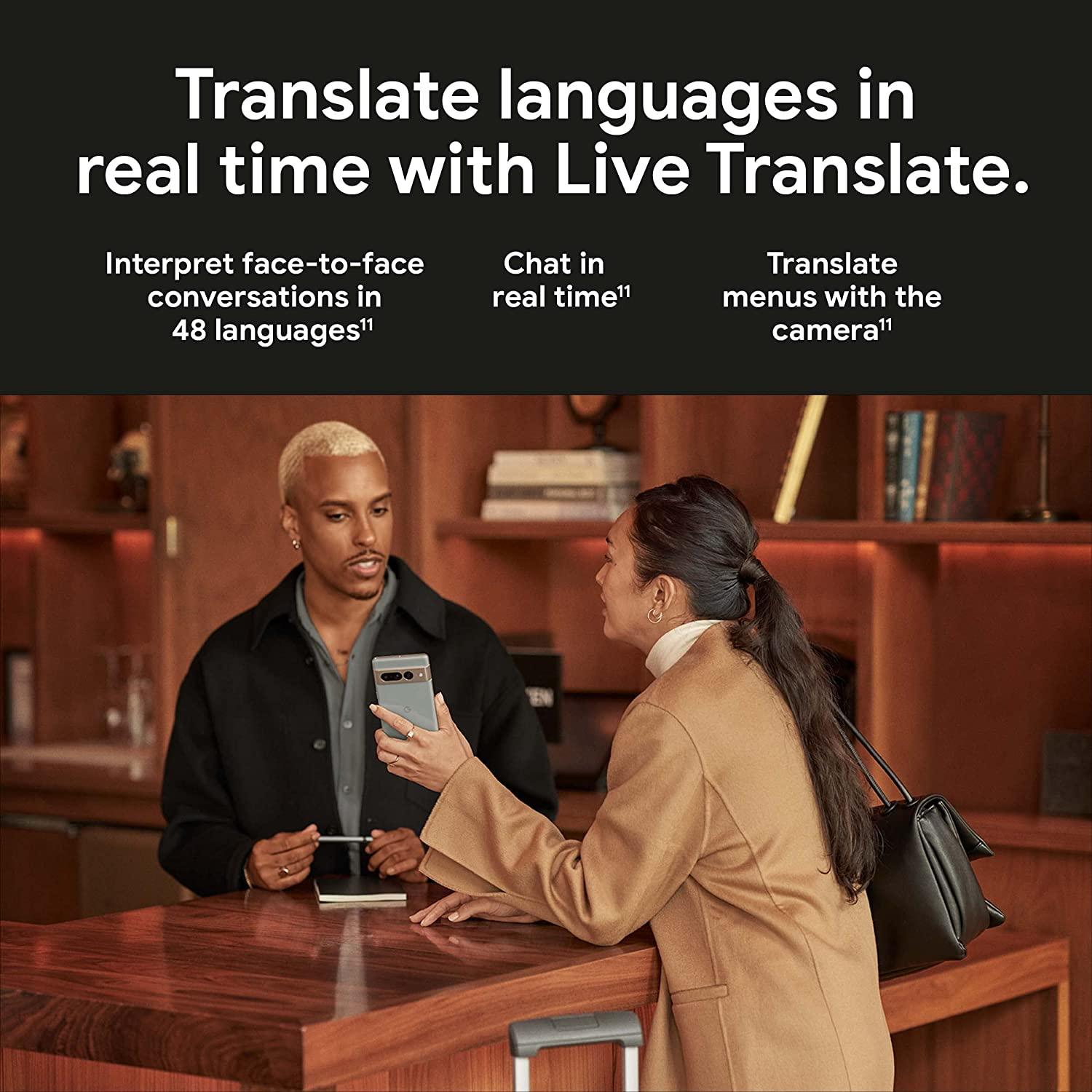 جوجل بيكسل 7 برو - هاتف 5G أندرويد 128 جيجا - ثلجي