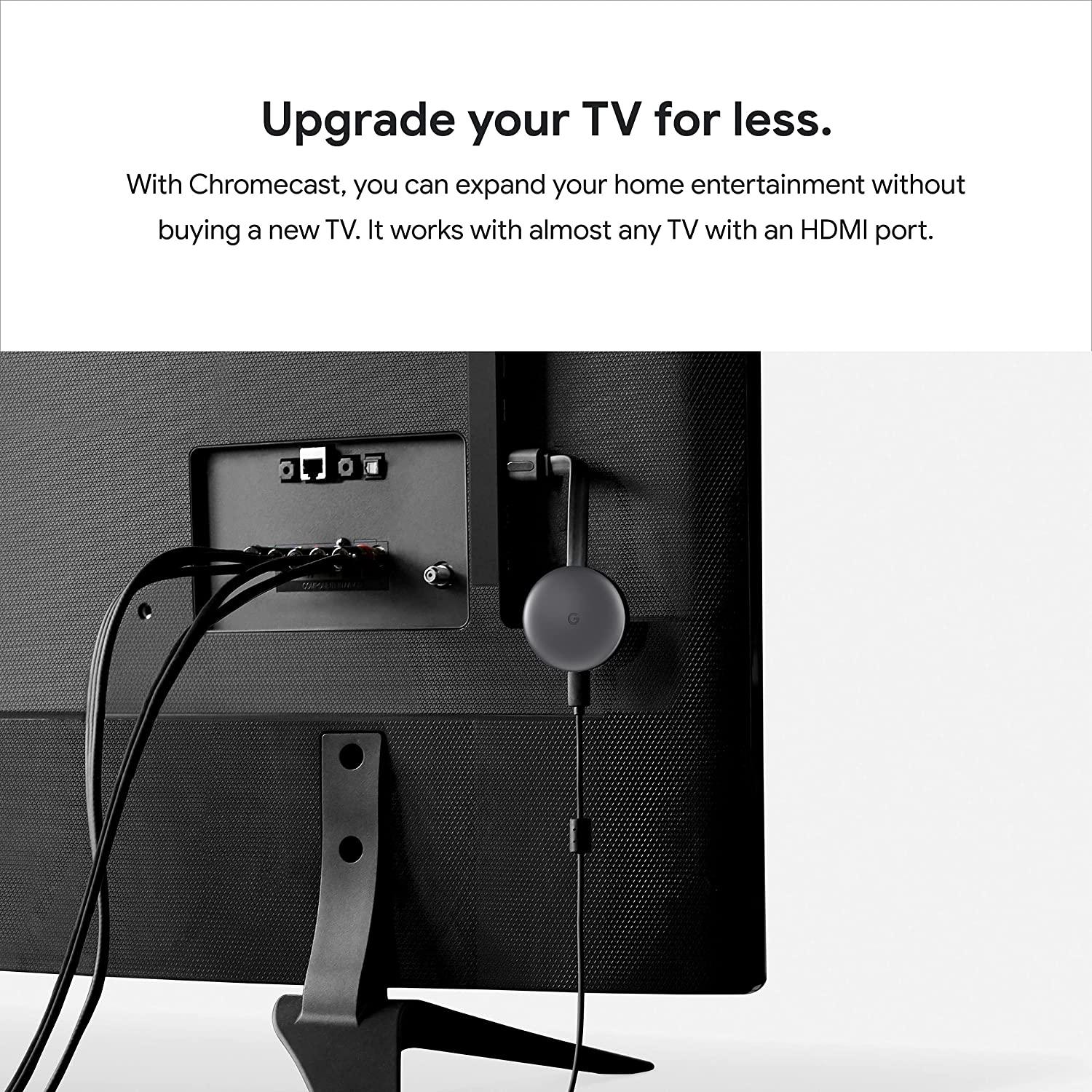 Google Chromecast - Streaming Device with HDMI Cable