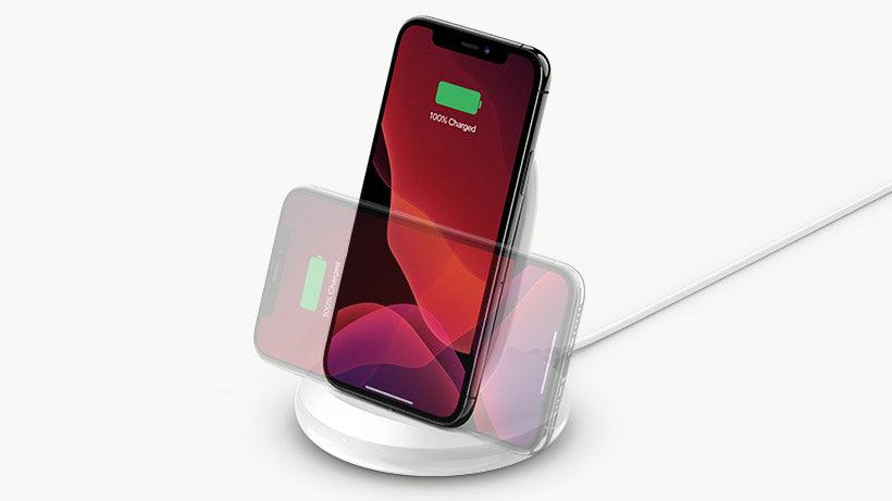 Belkin 15W Wireless Charging Stand with Wall Charger & USB C -  White