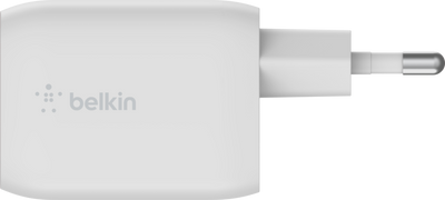 Belkin 65W Dual USB C PD GaN Wall Charger with PPS - White