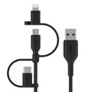 Belkin Boost Charge Universal Cable 3 Connectors 3.3 ft - Black