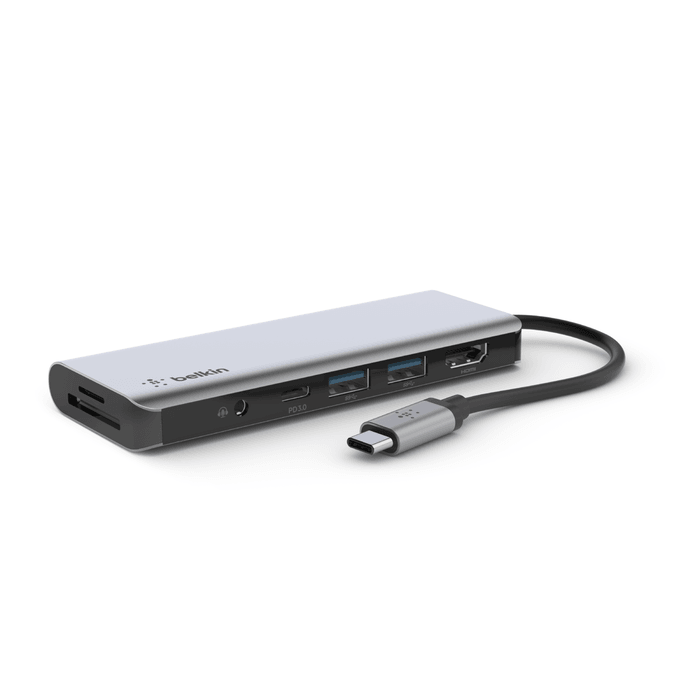 Belkin CONNECT™ USB-C 7 in 1 Multiport Hub Adapter - Grey