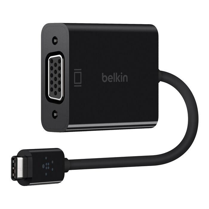 Belkin USB C to VGA Adapter Seamless Connection  -  Black