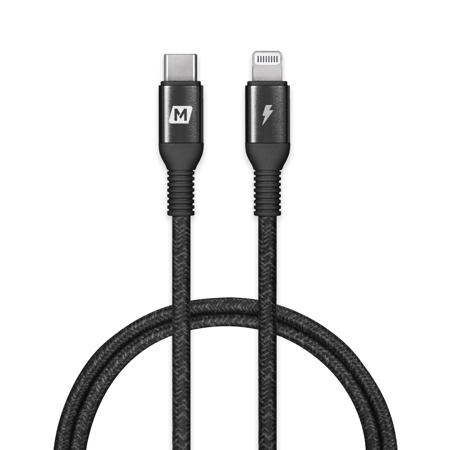 MOMAX Elite Link USB C to Lightning 1.2m Nylon Braided Cable Fast Charging Cable for iPhone and iPad