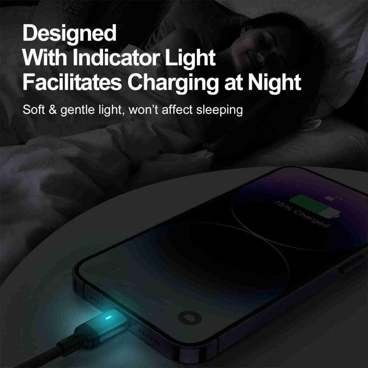 كابل جوي روم يو إس بي سي إلى لايتينج 20 وات طول 2 متر - أسود & أبيض