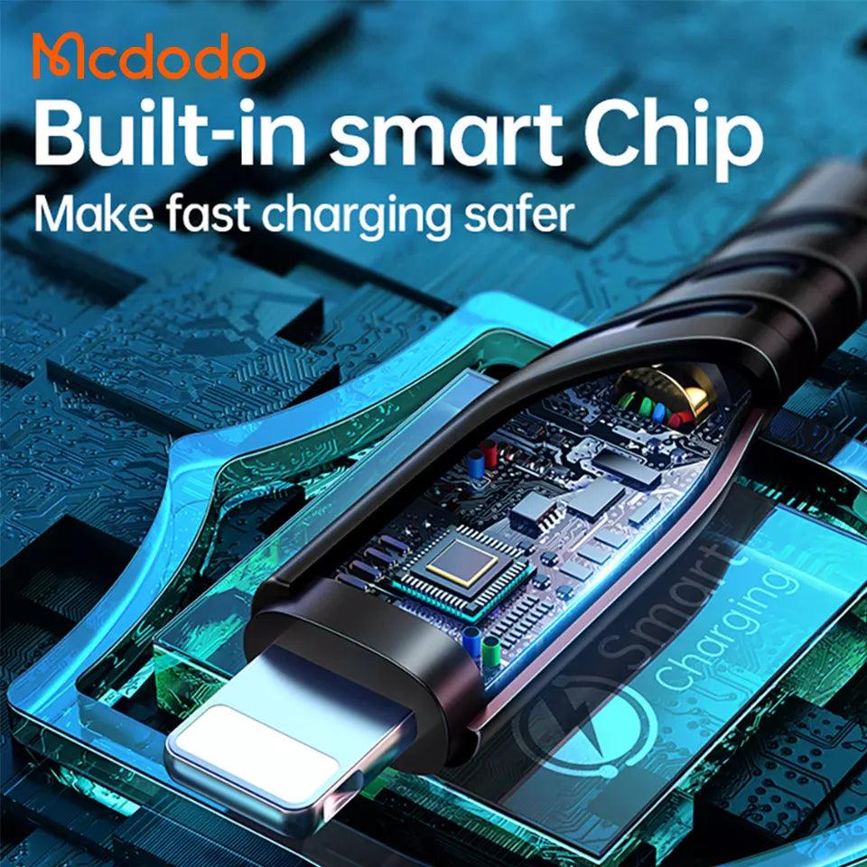 كابل شحن سريع مكدودو 20 وات بي دي تايب سي إلى لايتينج للآيفون - أسود