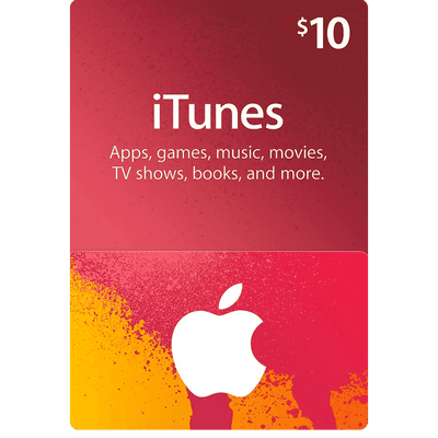 بطاقة هدايا رقمية من iTunes بقيمة 10 دولارات أمريكية
