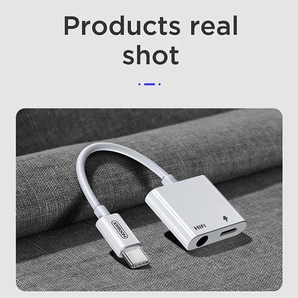 محول صوت جوي روم تايب سي للشحن والموسيقى - أبيض