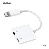 Joyroom Lightning to 3.5mm Audio & Charge Adapter for iPhone - White
