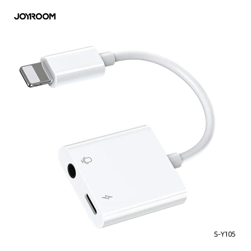 Joyroom Lightning to 3.5mm Audio & Charge Adapter for iPhone - White
