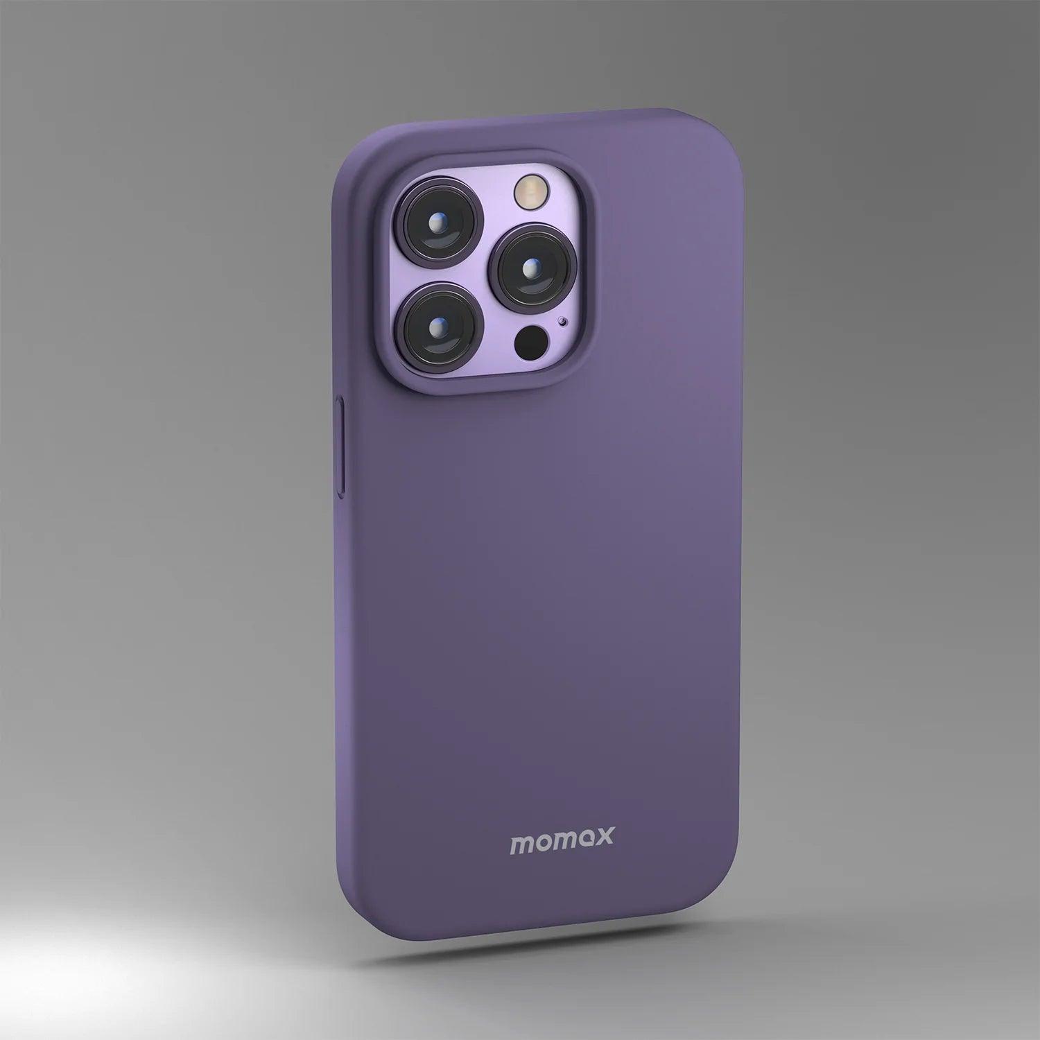 MOMAX Silicone 2.0 Case for iPhone 13 Pro Stylish Protection - Purple