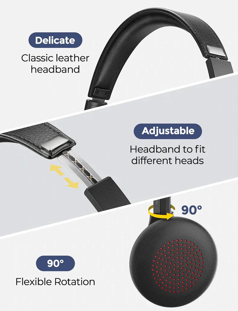 MPOW HC5 Business Bluetooth Headset Black+Silver