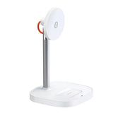 Mcdodo 2 in 1 Wireless MagSafe Charger with Desktop Stand - White