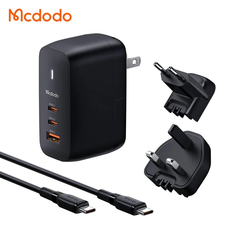 Mcdodo 65W GaN Fast Charger Dual Type C & USB with 60W Cable - Black
