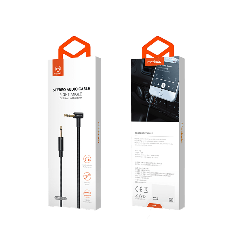 Mcdodo Right Angle Audio Cable 1.2M Premium Design