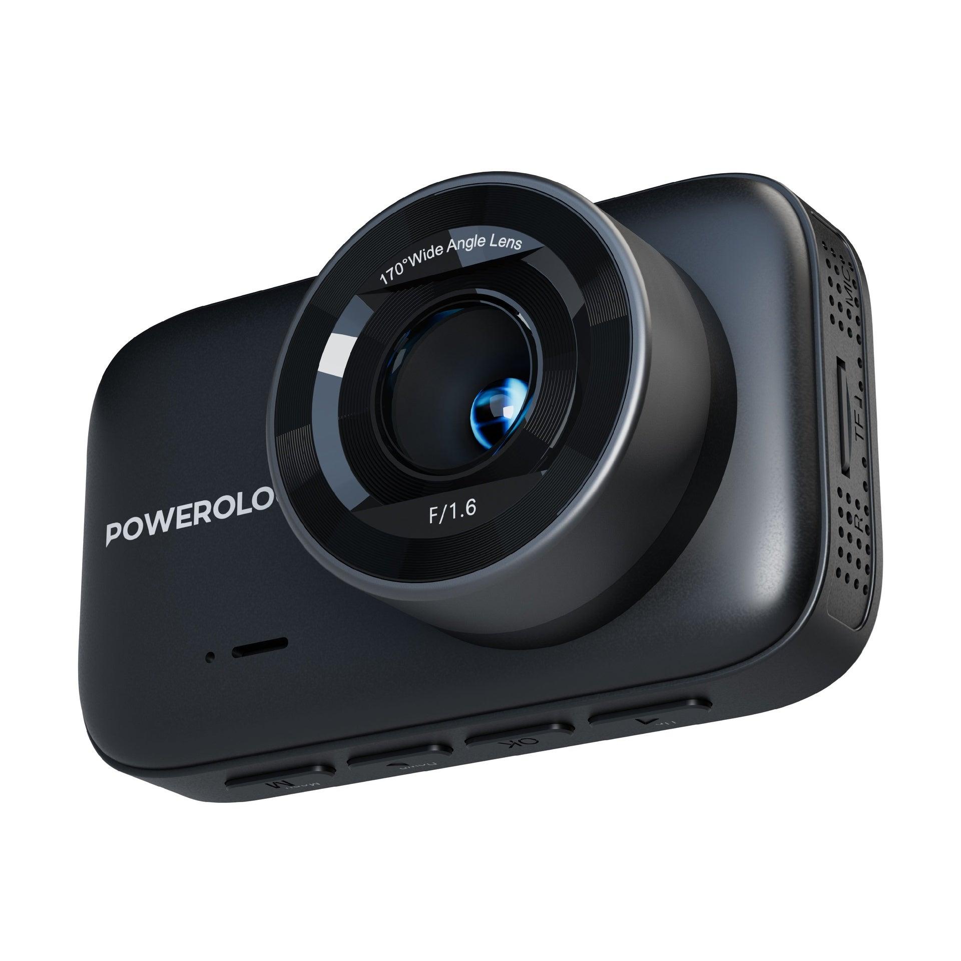 كاميرا Powerology Dash Camera Ultra مع أجهزة استشعار مدمجة عالية الأداء بدقة 4K - أسود