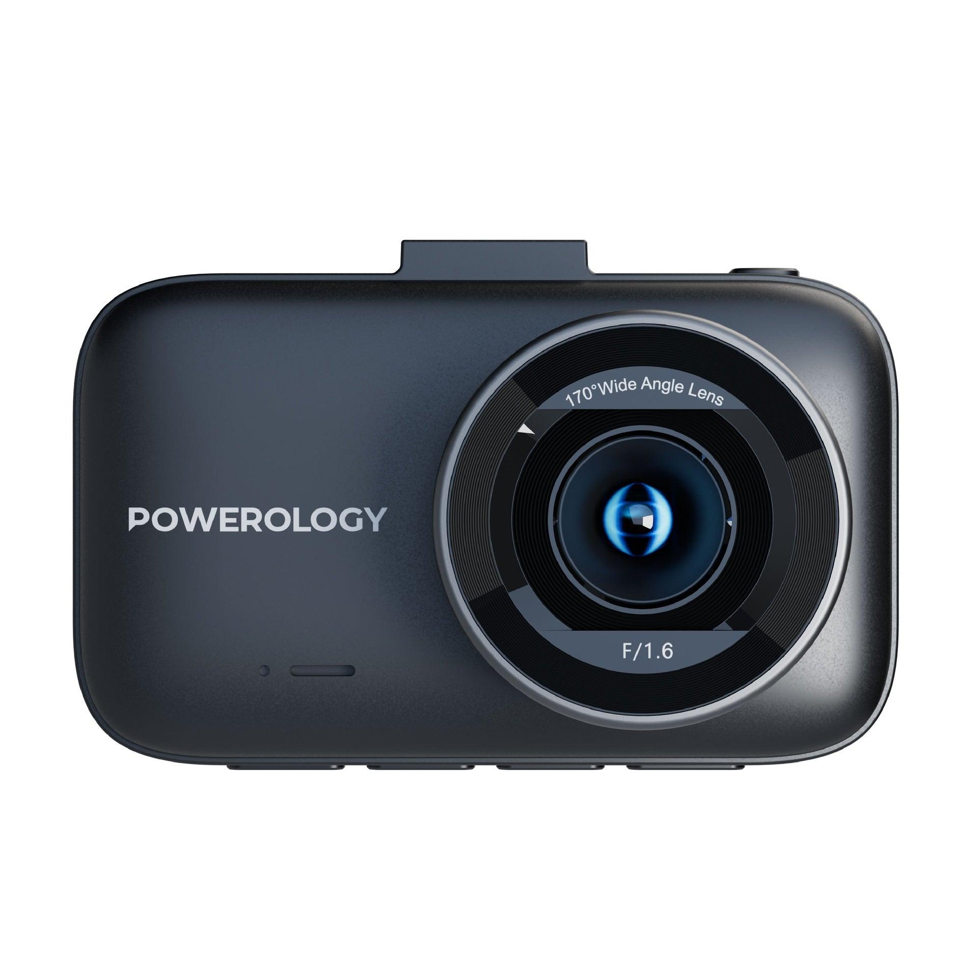 كاميرا Powerology Dash Camera Ultra مع أجهزة استشعار مدمجة عالية الأداء بدقة 4K - أسود
