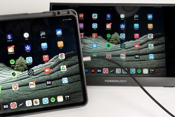 Powerology Ultra-Slim Full HD Portable Monitor 15.6 - Black