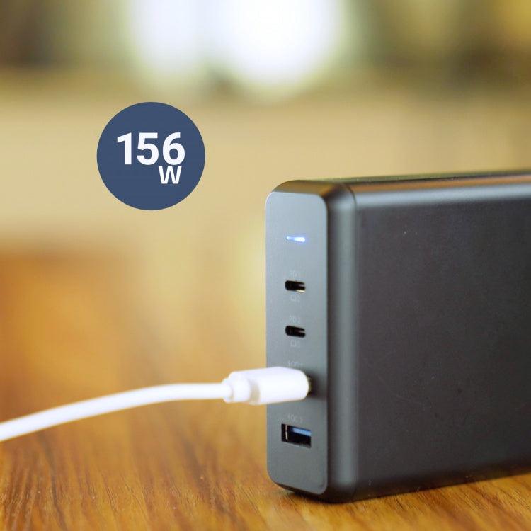 محطة طاقة شحن سريع بأربعة منافذ من باورولوجي بقوة 156 وات - أسود
