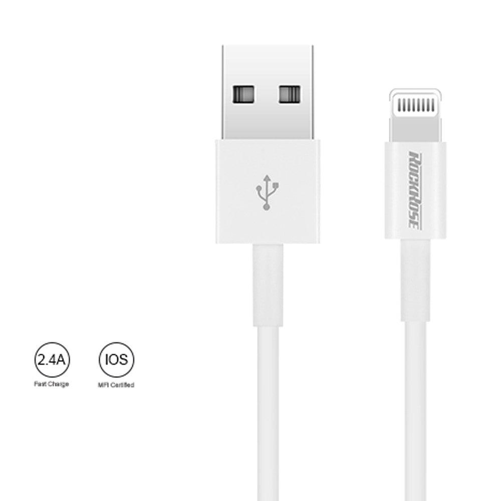 RockRose Ivory AL Lightning Cable 1M Fast & Durable