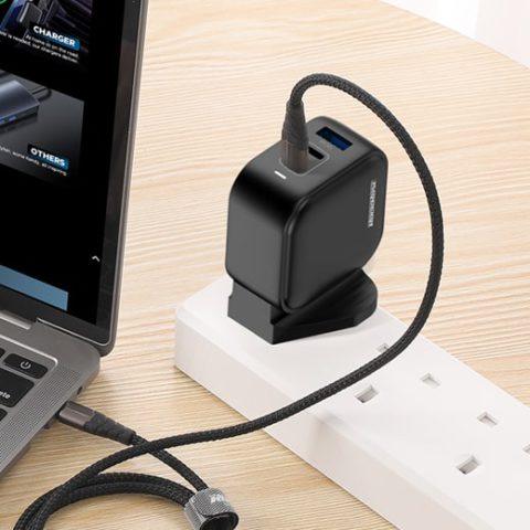 Rockrose Powercube 65W 3 Port GaN Charger for Fast Charging
