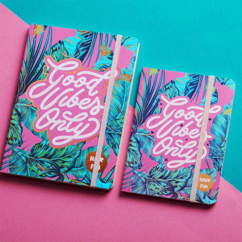 Good Vibes Rubber Band Notebook A6