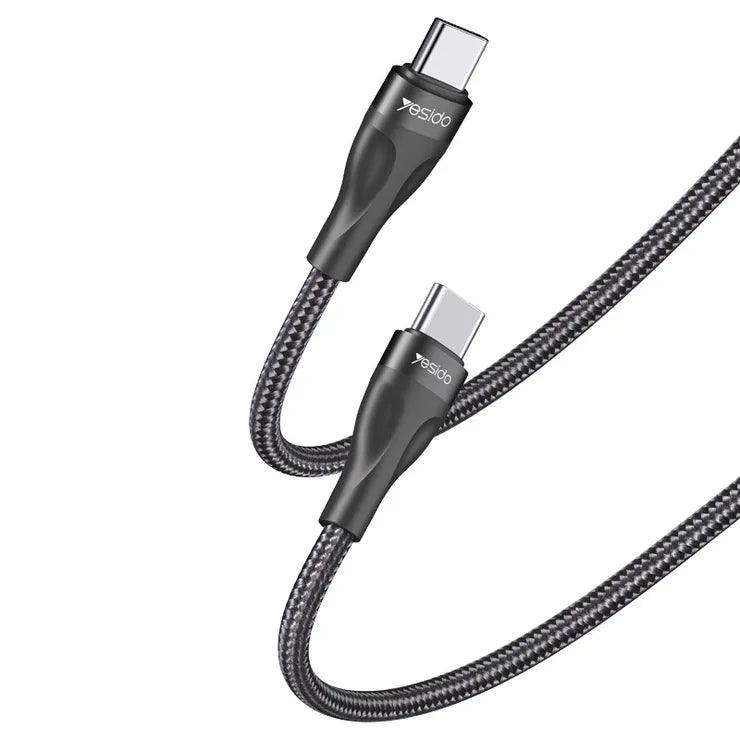 YESIDO CA83 45W Max Fast Charging Type C to Type C Cable - Black