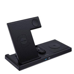 YESIDO DS13 Foldable Wireless Charger 4 in 1 Fast Charging - Black